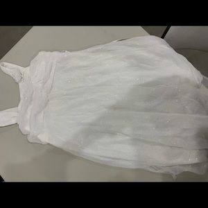 kids sparkly white dress